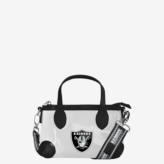 Las Vegas Raiders Mini sac à main à bandoulière transparent avec grand logo