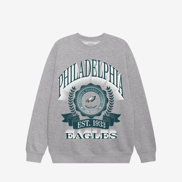 Philadelphia Eagles Sweat-shirt à col rond avec écusson de bannière