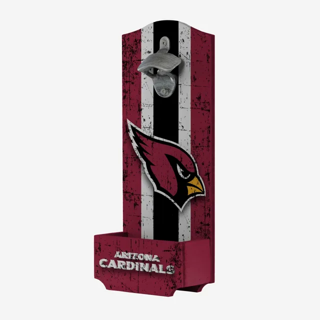 Arizona Cardinals Panneau ouvre-bouteille en bois