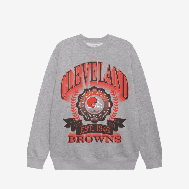 Cleveland Browns Sweat-shirt à col rond avec écusson de bannière