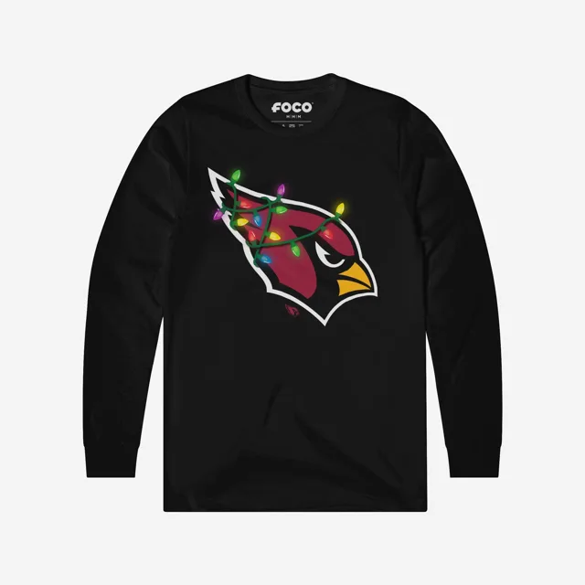 Arizona Cardinals T-shirt à manches longues avec logo principal Holiday Lights