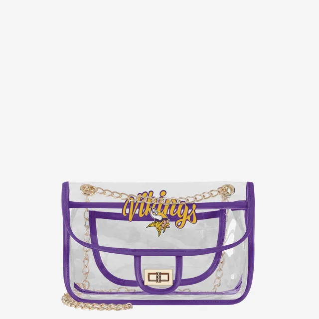 Minnesota Vikings Sac à bandoulière transparent avec chaîne