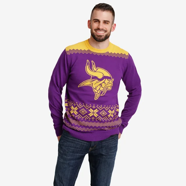Minnesota Vikings Pull de Noël avec grand logo