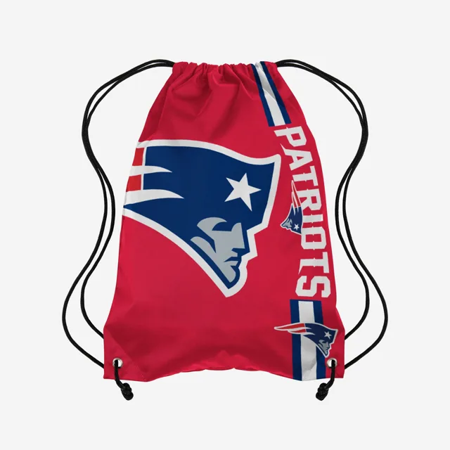 New England Patriots Sac à dos à cordon de serrage avec grand logo de couleur alternative rouge
