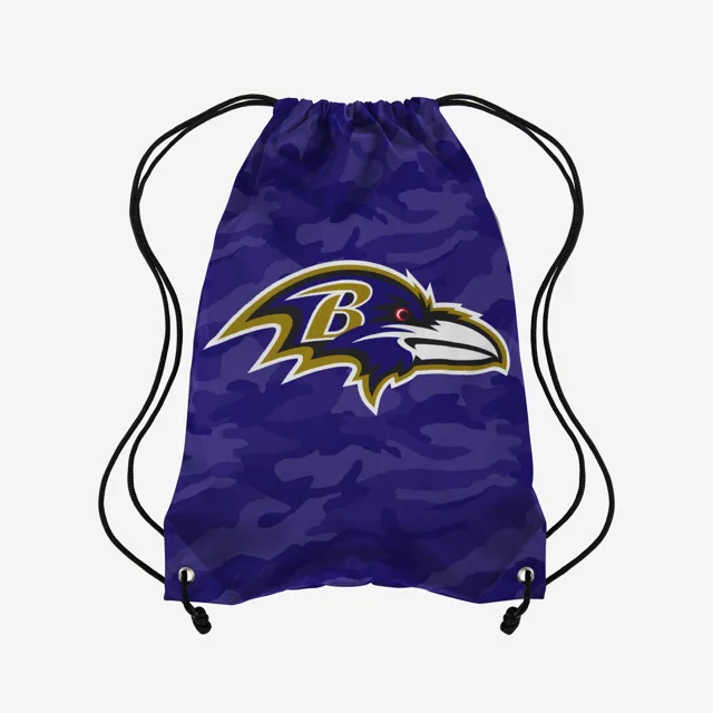 Baltimore Ravens Sac à dos à cordon camouflage avec grand logo