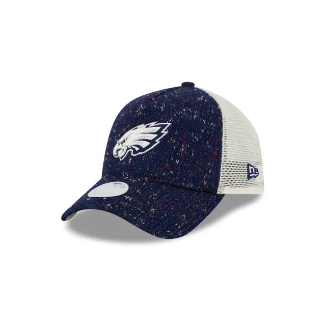 Philadelphia Eagles Casquette de camionneur en tricot 9FORTY A-Frame pour femmes