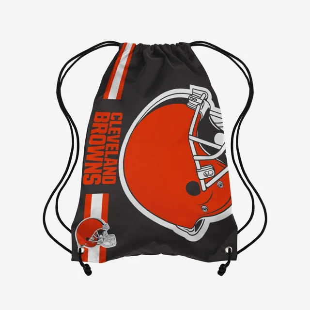 Cleveland Browns Sac à dos à cordon de serrage avec grand logo de couleur alternative marron