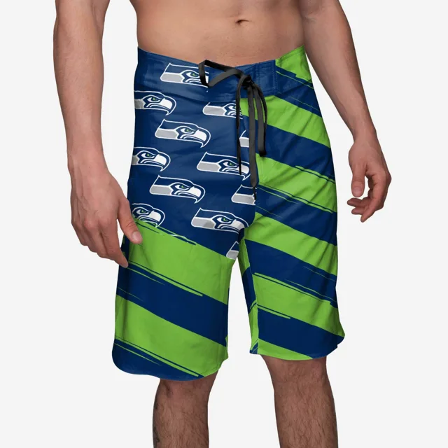 Seattle Seahawks Boardshort à drapeau diagonal