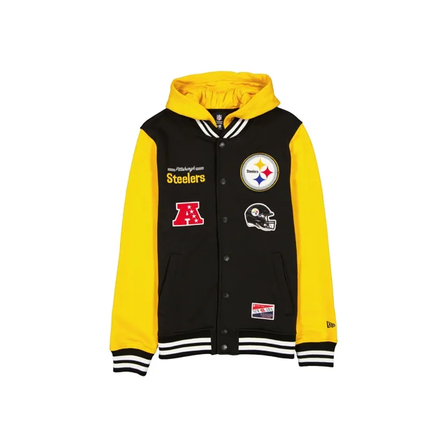 Veste noire rétro Pittsburgh Steelers
