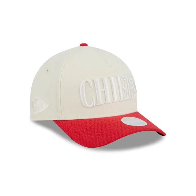Kansas City Chiefs Casquette Snapback 9FORTY M-Crown A-Frame bicolore chromée pour femmes