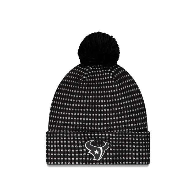 Houston Texans 2026 Sideline Bonnet en tricot à pompon noir pour temps froid