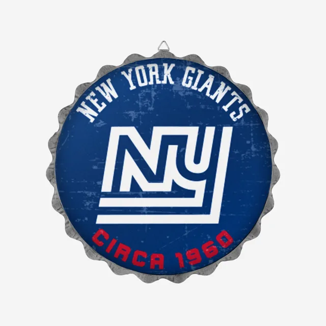 New York Giants Panneau mural rétro avec bouchon de bouteille