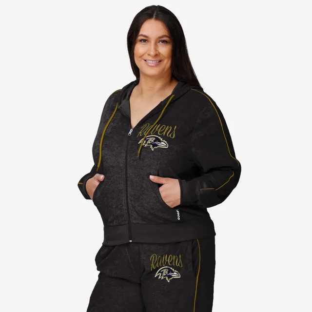 Baltimore Ravens Haut zippé en tricot éponge pour femme