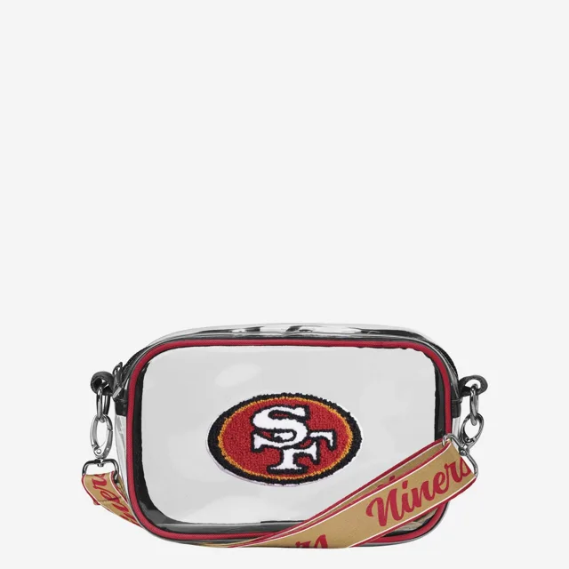 San Francisco 49ers Sac à bandoulière transparent avec logo chenille