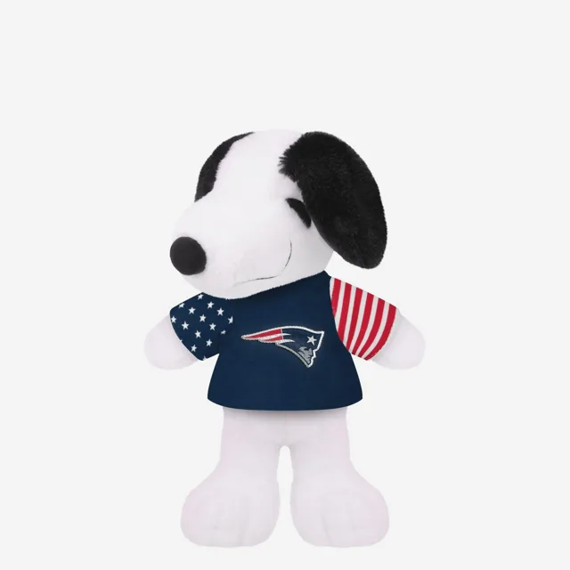 New England Patriots Drapeau des États-Unis Snoopy Peanuts Team Jersey Peluche