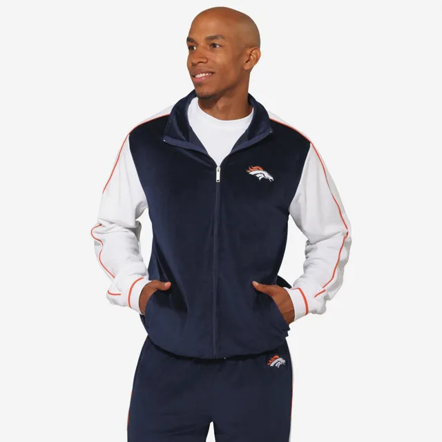 Denver Broncos Haut zippé en velours bicolore
