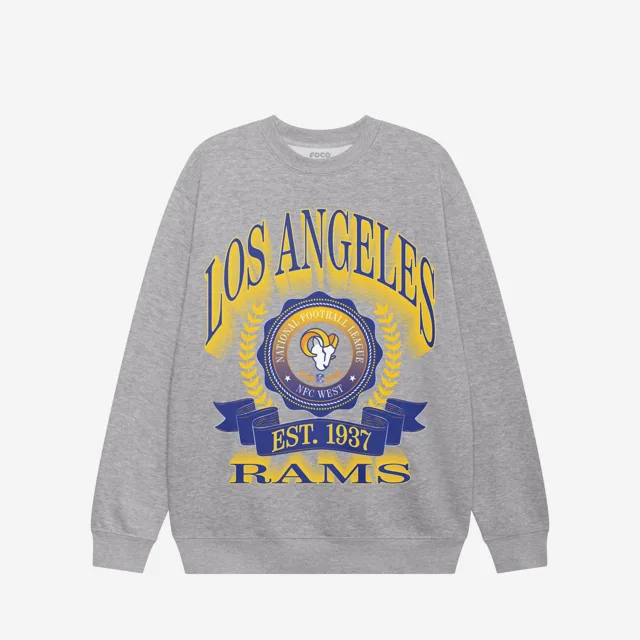 Los Angeles Rams 2020 Sweat-shirt à col rond avec écusson de bannière rétro