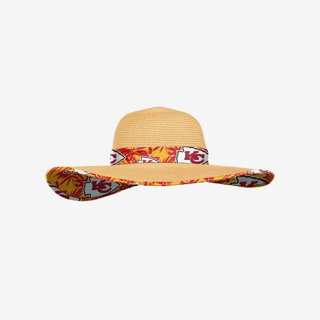 Kansas City Chiefs Chapeau de Paille Floral pour Femme