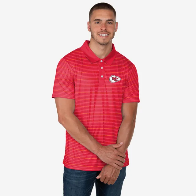 Polo rayé en polyester Kansas City Chiefs