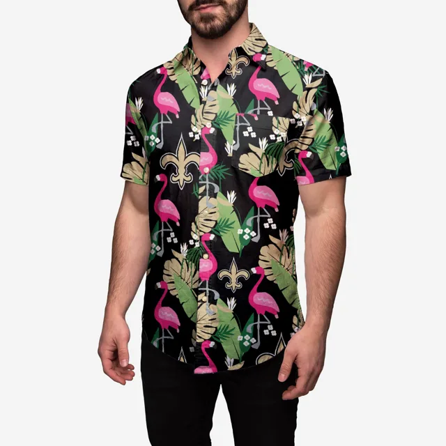 New Orleans Saints Chemise boutonnée à fleurs