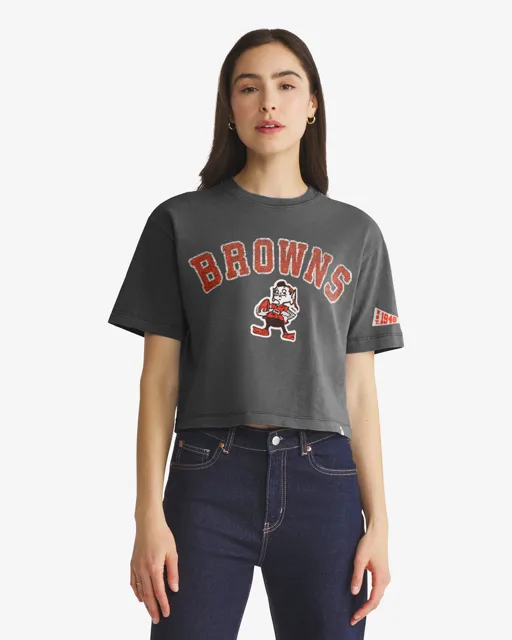 Cleveland Browns HISTORIQUE ELMORE BIEN PORTÉ '47 HEAVY SLUB TEE FEMME