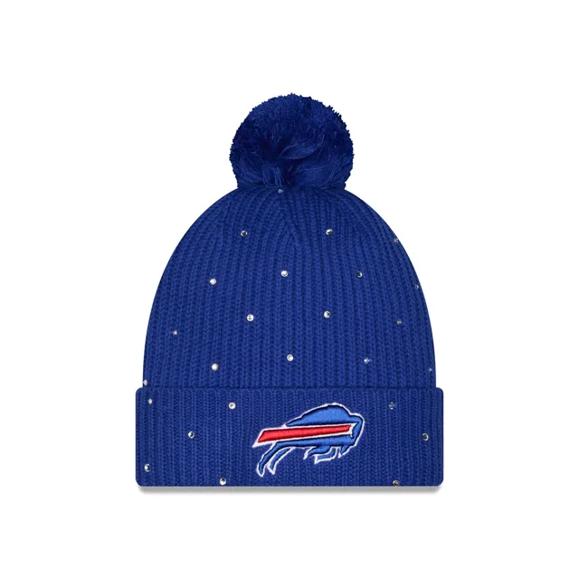 Buffalo Bills Bonnet en tricot à pompon strass pour femme