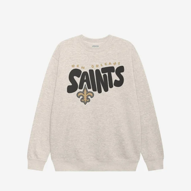 Sweat-shirt à col rond bulle New Orleans Saints
