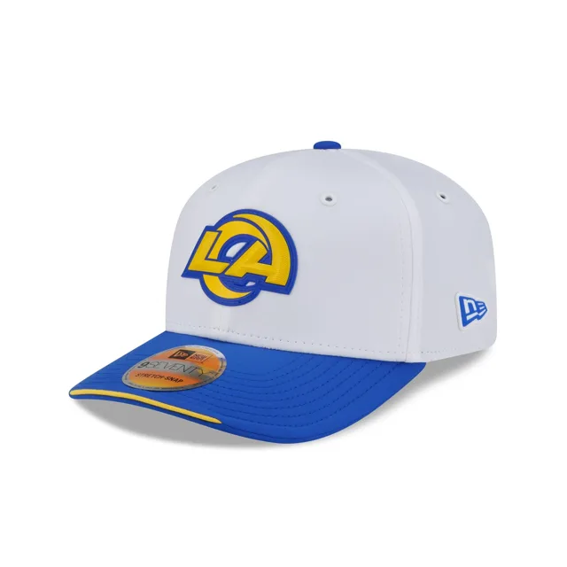 Los Angeles Rams 2026 Sideline Blanc 9SEVENTY Chapeau extensible à bouton-pression