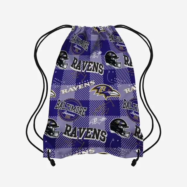 Baltimore Ravens Sac à dos à cordon imprimé à répétition thématique
