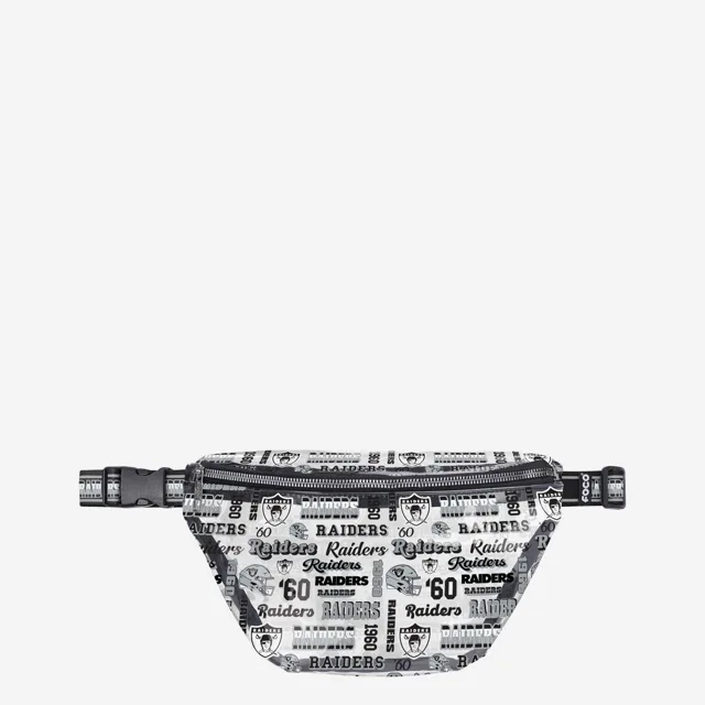 Las Vegas Raiders Répétez le sac banane transparent à imprimé rétro