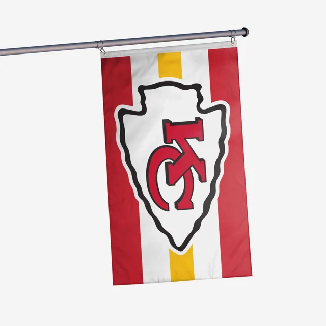 Kansas City Chiefs Drapeau horizontal à rayures avec grand logo
