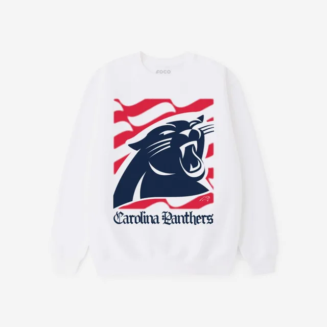 Carolina Panthers Sweat-shirt à col rond avec logo American Heritage