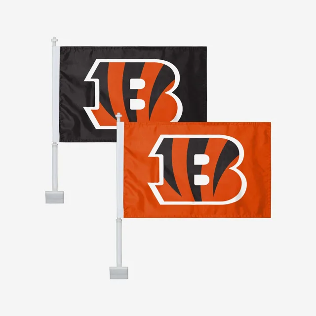 Cincinnati Bengals Lot de 2 drapeaux de voiture solides