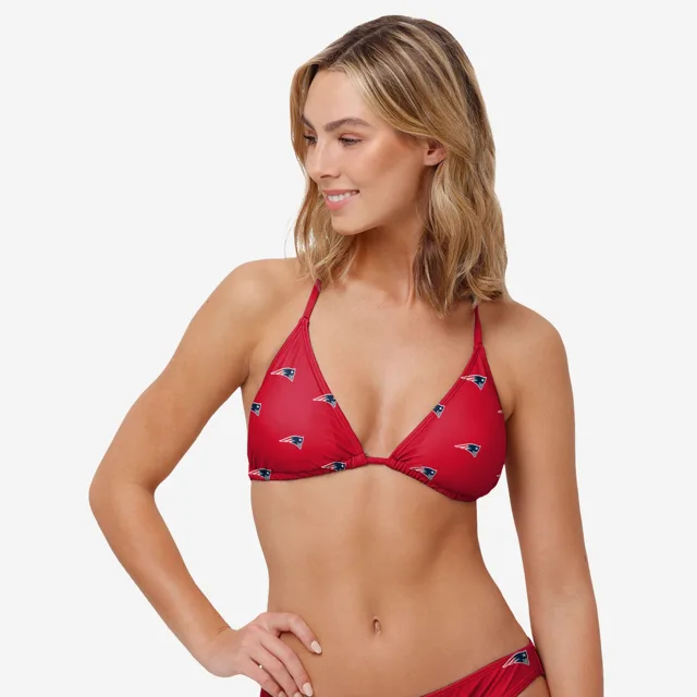 New England Patriots Haut de bikini mini imprimé pour femme