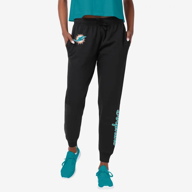 Miami Dolphins Pantalon de jogging noir avec mot-symbole pour femme