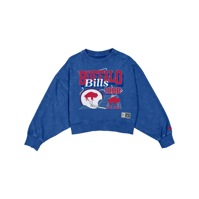 Buffalo Bills Pull court délavé à col rond pour femme