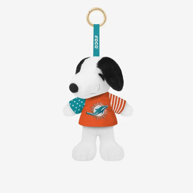 Miami Dolphins Americana Peluche Snoopy Peanuts Porte-clés à breloques pour sac