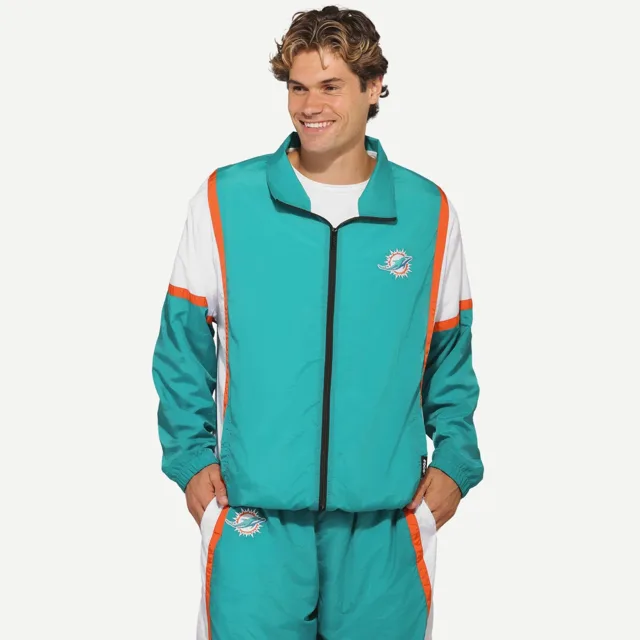 Miami Dolphins Veste Gameday en nylon froissé