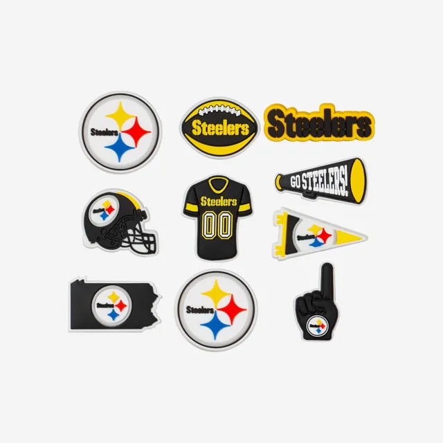 Pittsburgh Steelers Lot de 10 breloques sabots d'équipe
