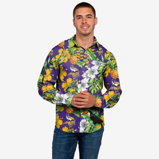 Minnesota Vikings Chemise boutonnée florale à manches longues