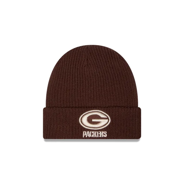Green Bay Packers Bonnet en tricot à revers en noyer
