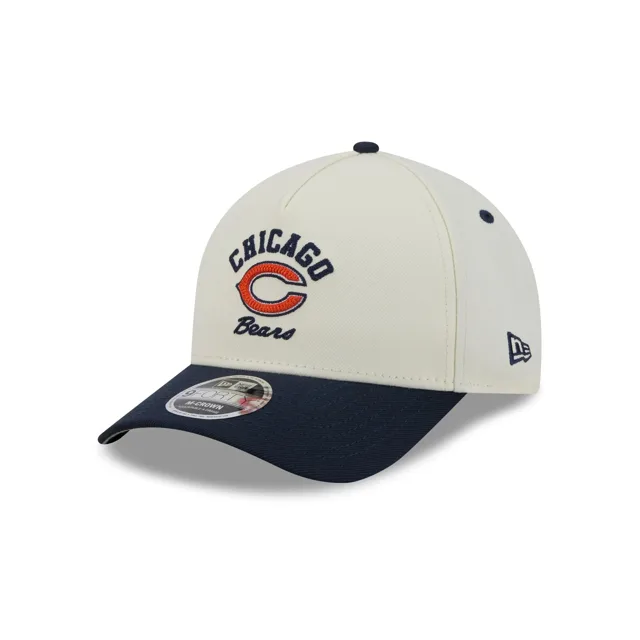 Chicago Bears Casquette Snapback 9FORTY M-Crown A-Frame Graphique Arqué Chrome Blanc