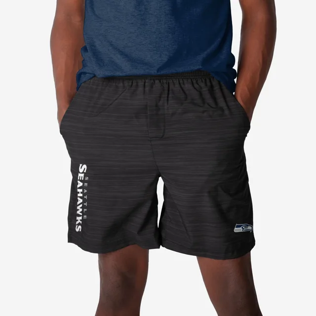 Seattle Seahawks Short doublé tissé noir chiné