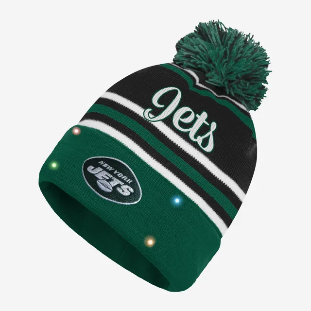 New York Jets Bonnet lumineux avec mot-symbole pour femme