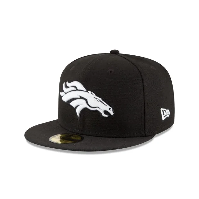 Denver Broncos Chapeau ajusté 59FIFTY noir et blanc