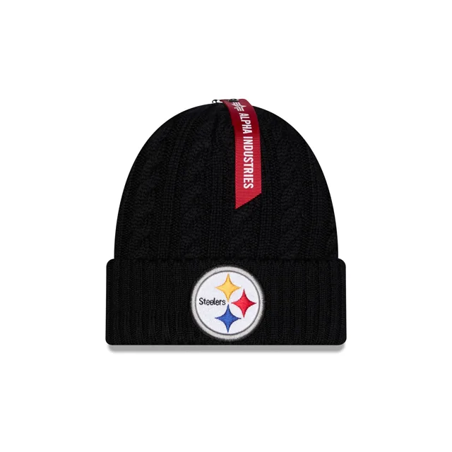 Alpha Industries x Pittsburgh Steelers Bonnet en tricot torsadé