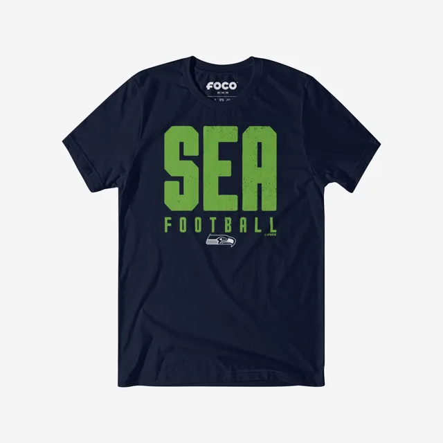 Seattle Seahawks T-shirt avec mot-symbole initial de la ville