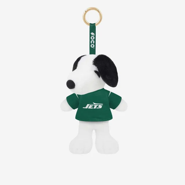 New York Jets Porte-clés en peluche Snoopy Peanuts avec breloque pour sac