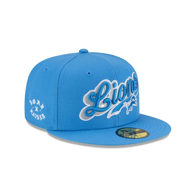 Né x Élevé x Detroit Lions Script 59FIFTY Chapeau ajusté