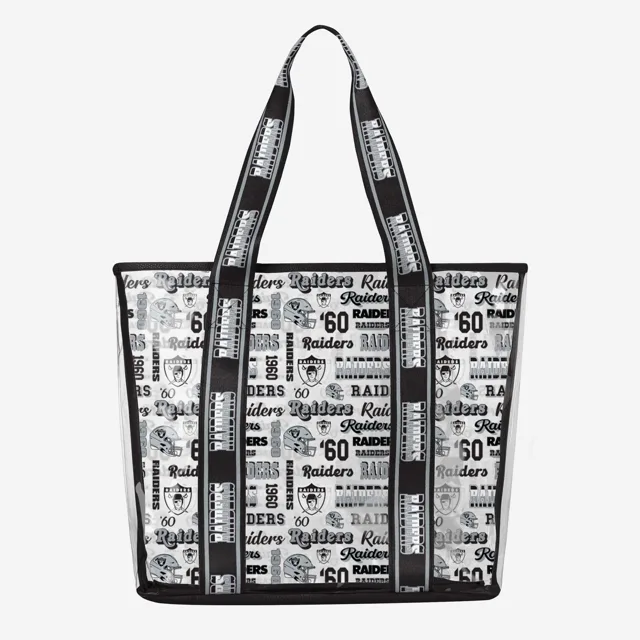Las Vegas Raiders Répétez l'impression rétro Sac fourre-tout transparent